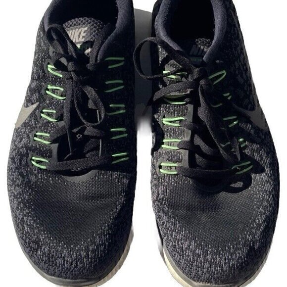 Nike Free RN DISTANCE 2015 Men's Sz 8.5 Running Shoes Black Green 827115-002 - Picture 1 of 13